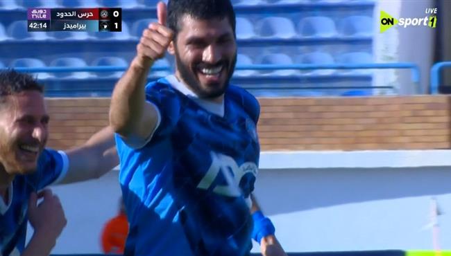 هدف علي جبر في مرمي حرس الحدود بالدوري المصري