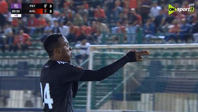 هدف بتروجيت الثاني في مرمي الاهلي بالدوري المصري