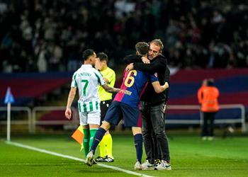 فيديو جافي يسجل هدف برشلونة الأول أمام ريال بيتيس