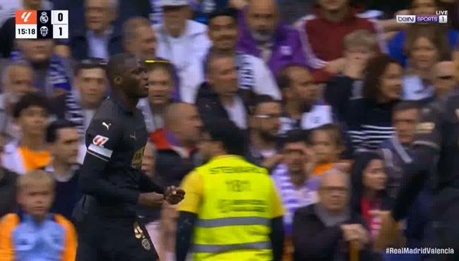 هدف فالنسيا الاول في مرمي ريال مدريد بالدوري الاسباني