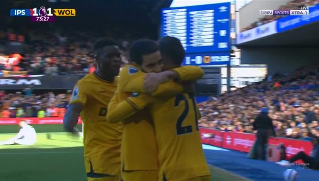 اهداف مباراة ابسويتش تاون وولفرهامبتون 1 2 الدوري الانجليزي