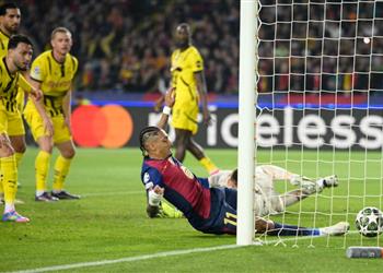 ترتيب هدافي دوري أبطال أوروبا بعد ثنائية ليفاندوفسكي وهدف رافينها في مباراة برشلونة ودورتموند