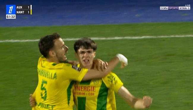اهداف مباراة نانت واوكسير (1-1) الدوري الفرنسي