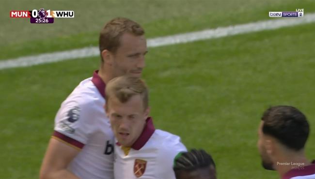 اهداف مباراة مانشستر يونايتد ووست هام 0 2 الدوري الانجليزي