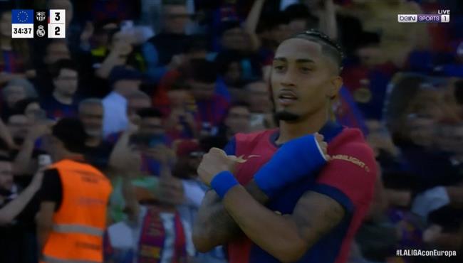 هدف رافينيا الاول في مرمي ريال مدريد بالدوري الاسباني