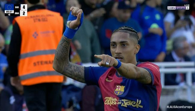 هدف رافينيا الثاني في مرمي ريال مدريد بالدوري الاسباني