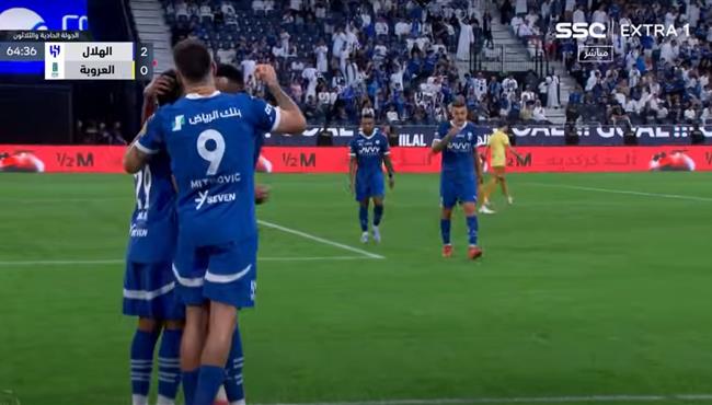 اهداف مباراة الهلال والعروبة 4 0 الدوري السعودي