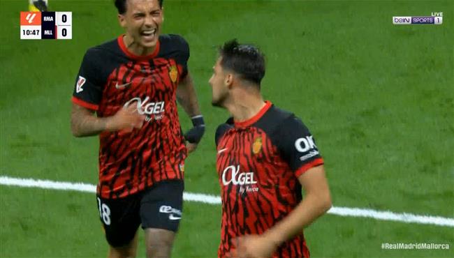 هدف ريال مايوركا الاول في مرمي ريال مدريد بالدوري الاسباني