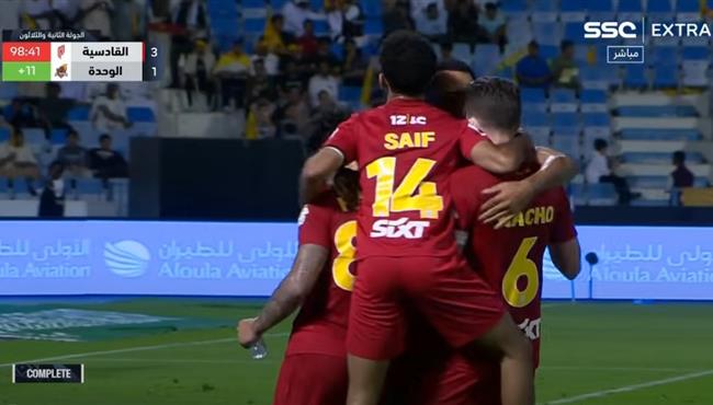 اهداف مباراة القادسية والوحدة 3 1 الدوري السعودي