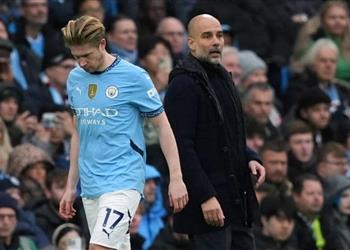 جوارديولا يصدم دي بروين قبل مباراة مانشستر سيتي وبورنموث