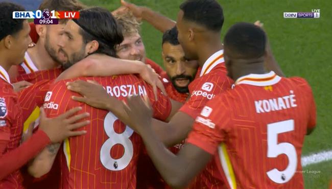 اهداف مباراة ليفربول وبرايتون في الدوري الانجليزي