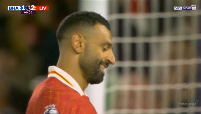 محمد صلاح كاد ان يسجل هدف امام برايتون بالدوري الانجليزي