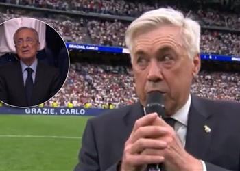 أنشيلوتي يتسبب في بكاء رئيس ريال مدريد