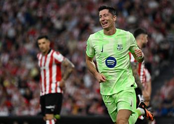 فيديو ليلة تألق ليفاندوفسكي برشلونة يختتم موسم الدوري الإسباني بثلاثية أمام أتلتيك بلباو