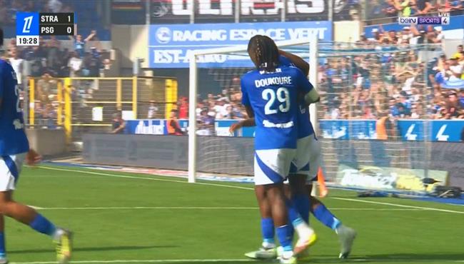 اهداف مباراة باريس سان جيرمان وستراسبورج 1 2 الدوري الفرنسي