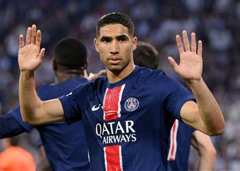 فيديو أشرف حكيمي يسجل هدف باريس سان جيرمان الأول أمام إنتر ميلان