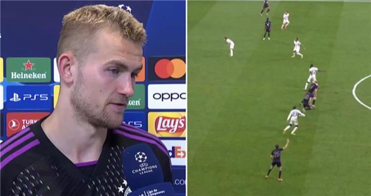 لقطة هدف دي ليخت الملغي أمام ريال مدريد