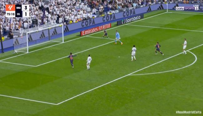 هدف سيلتا فيجو الثاني في مرمي ريال مدريد بعد تمريرة مذهلة من ياجو أسباس