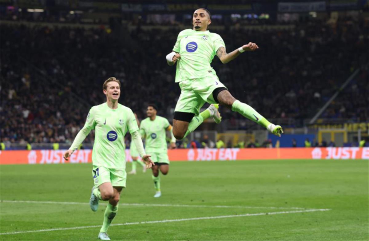 ترتيب هدافي دوري أبطال أوروبا بعد هدف رافينها في مباراة برشلونة وإنتر ميلان
