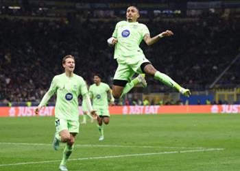 ترتيب هدافي دوري أبطال أوروبا بعد هدف رافينها في مباراة برشلونة وإنتر ميلان