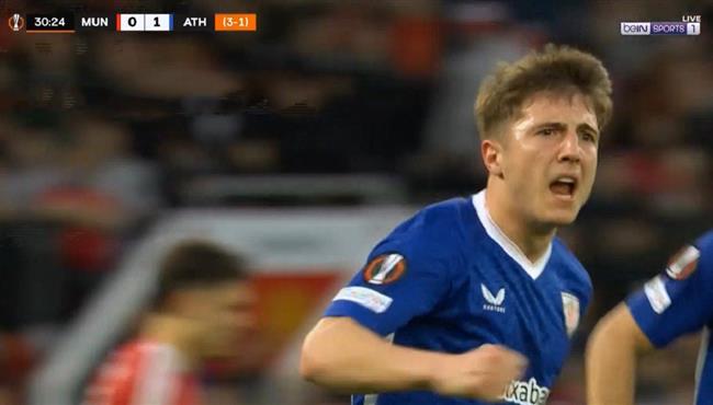 هدف ميكيل ياوريجيزار الرائع في مرمي مانشستر يونايتد بالدوري الاوروبي