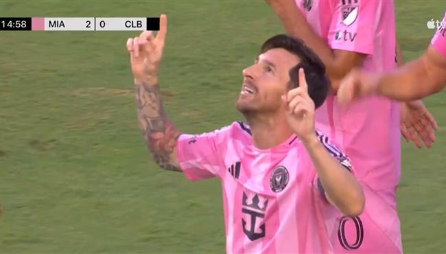 هدف ميسي الاول في مرمي كولومبوس بالدوري الامريكي