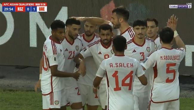 هدف الامارات الاول في مرمي قرجيكستان بتصفيات كاس العالم