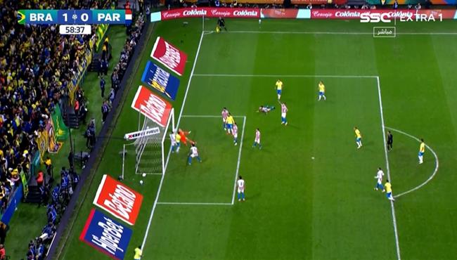 انقاذ رائع من مدافع باراجواي يحرم البرازيل من تسجيل هدف بتصفيات كأس العالم