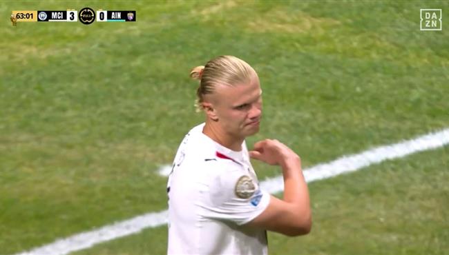 هالاند يهدر فرصة هدف امام العين بكأس العالم للاندية