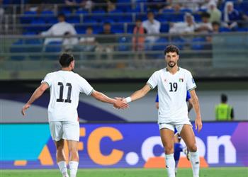 فيديو وسام أبو علي يسجل هدف فلسطين الثاني أمام الكويت