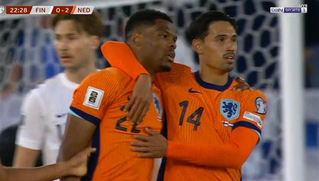 هدف هولندا الثاني في مرمي فنلندا بتصفيات كاس العالم