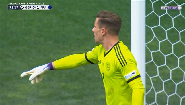 تير شتيجن يواصل التألق ويمنع مبابي من تسجيل هدف عالمي في شباك المانيا