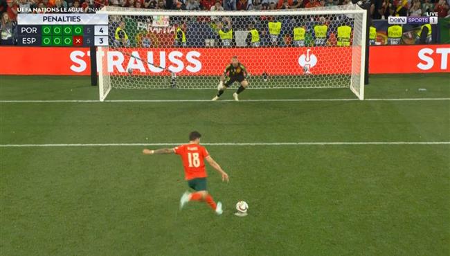 ركلة جزاء فوز البرتغال الحاسمه امام اسبانيا في نهائي دوري الأمم الاوروبية