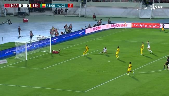 هدف المغرب الاول الرائع من مقصية في مرمي بينين