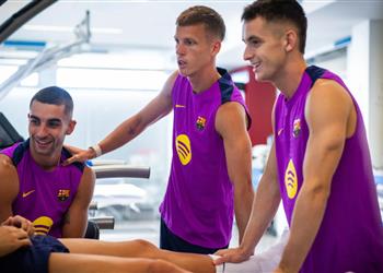 برشلونة يعلن خضوع لاعبيه للفحص الطبي استعداد ا للموسم الجديد تواجد الصفقة الجديدة وغياب بابلو توري