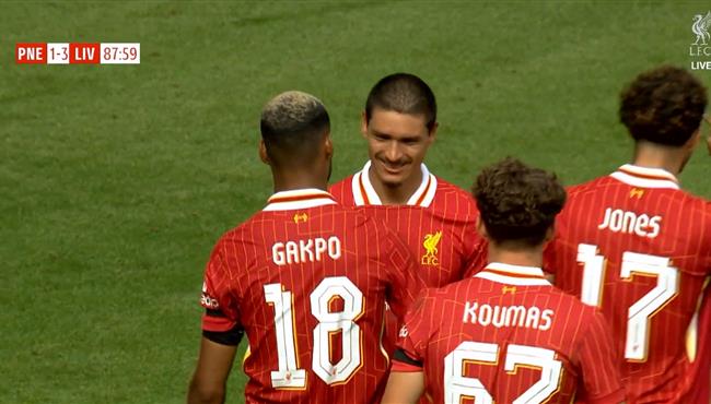 هدف ليفربول الثالث في مرمي بريستون مباراة ودية