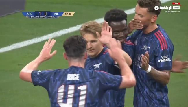 هدف فوز ارسنال علي ملان (1-0) مباراة ودية