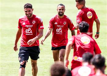 مران الأهلي تدريبات متنوعة للاعبين ومحاضرة فنية من ريبيرو