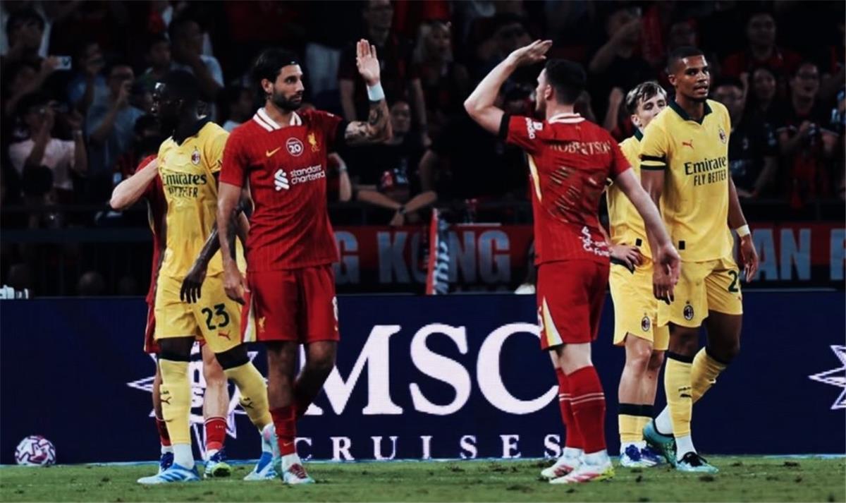 محمد صلاح في مباراة ليفربول وميلان