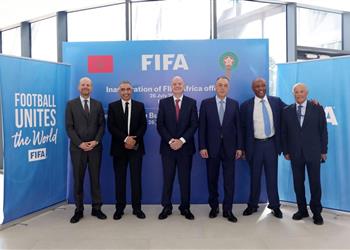 هاني أبو ريدة يهنئ فوزي لقجع بـ افتتاح مقر فيفا في المغرب