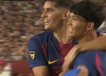 فيديو على الطائر الموهبة درو فرنانديز يسجل هدف برشلونة الثالث أمام فيسيل كوبي