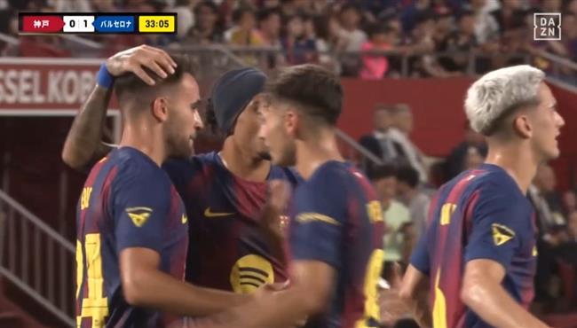 اهداف مباراة برشلونة وفيسيل كوبي 3 1 مباراة ودية