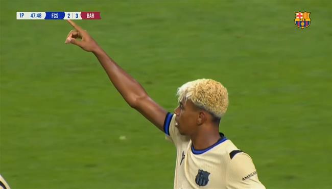 هدف لامين يامال الثاني الرائع في مرمي سيول مباراة ودية