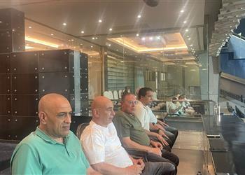 حسام حسن يحضر مباراة البنك الأهلي وغزل المحلة في الدوري