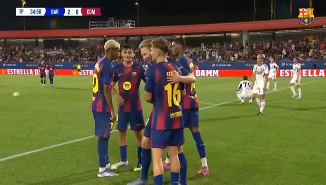 اهداف مباراة برشلونة وكومو 5 0 كأس خوان جامبر