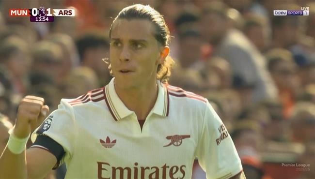 هدف ارسنال الاول في مرمي مانشسر يونايتد بالدوري الانجليزي