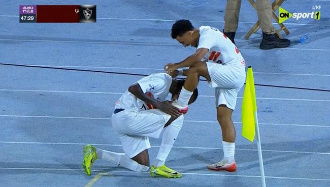 هدف شيكو بانزا في مرمي مودرن سبورت بعد خطأ فادح من محمد ابو جبل