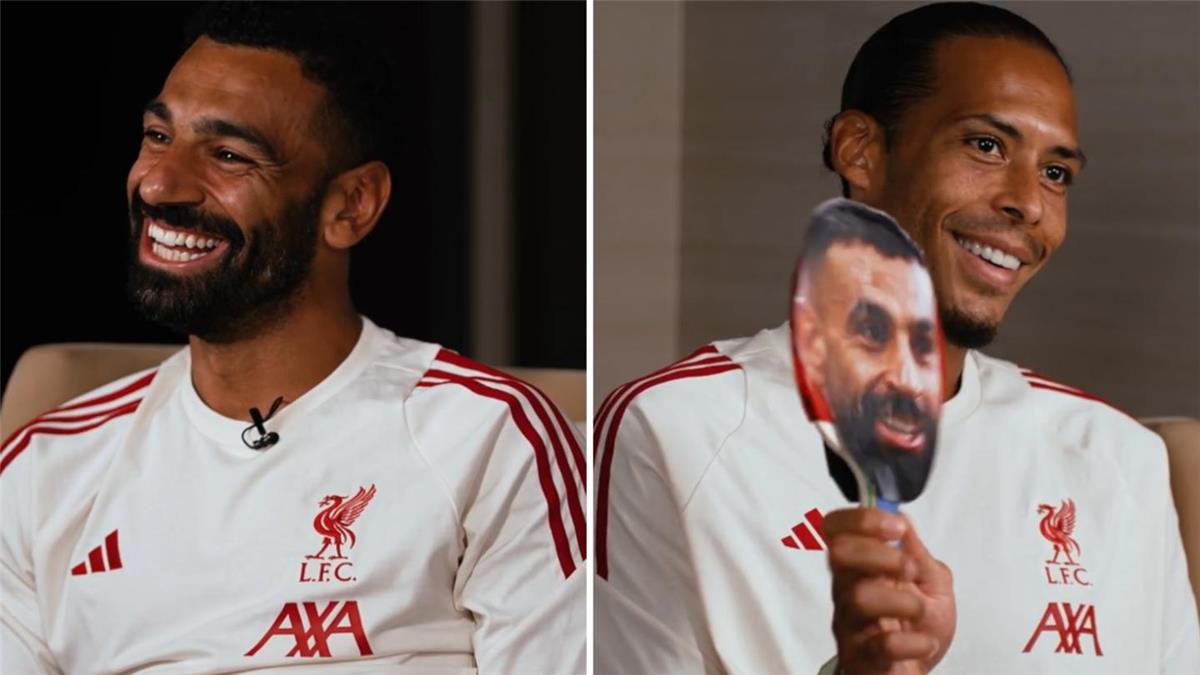 فيديو | محمد صلاح يتفوق على فان دايك في مسابقة معلومات.. والمصري يشكر سلوت