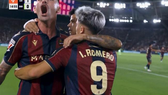 هدف ليفانتي الاول في مرمي برشلونة بالدوري الاسباني