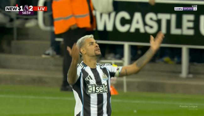 هدف نيوكاسل الاول في مرمي ليفربول بالدوري الانجليزي